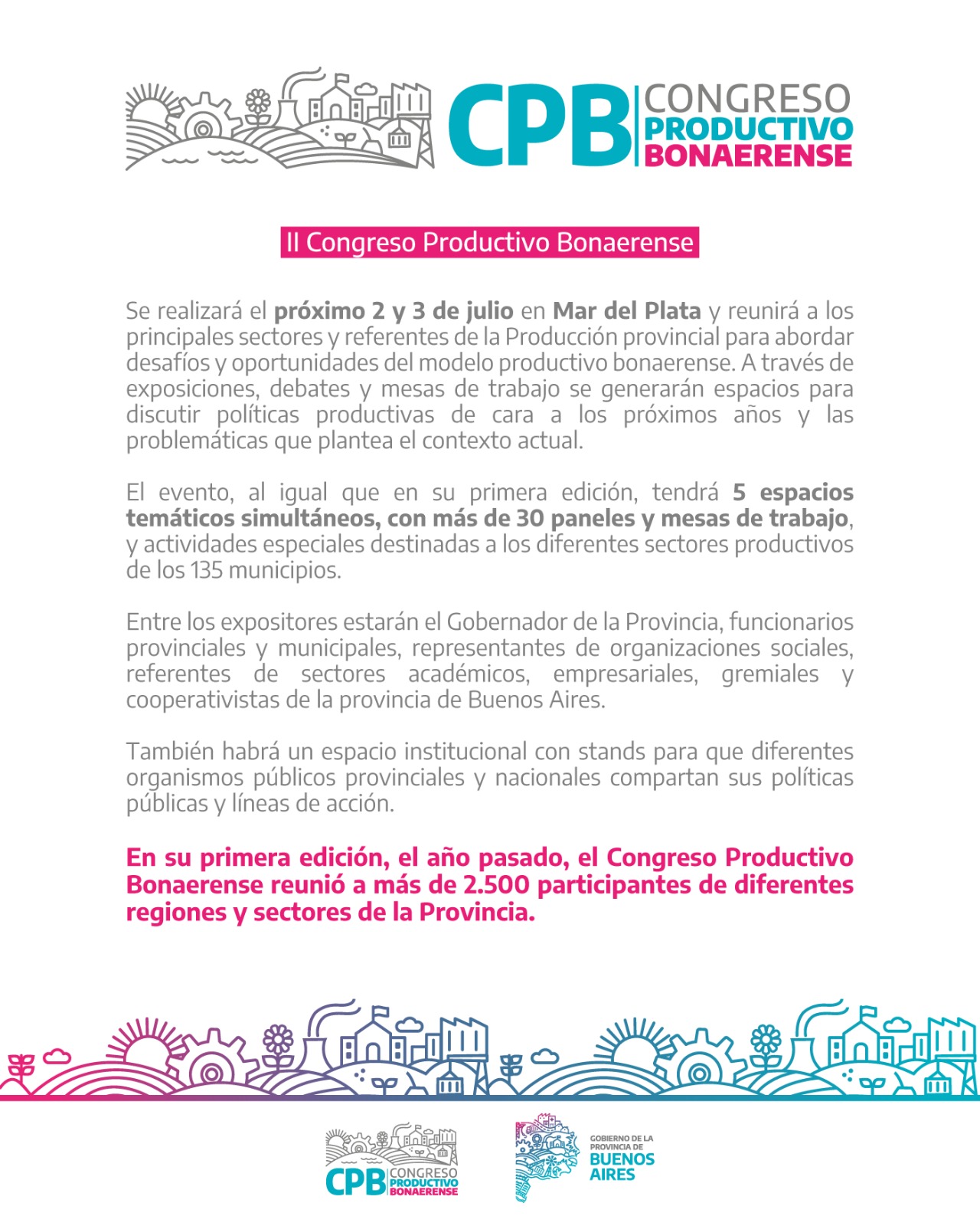 Invitación II Congreso Productivo Bonaerense (1)